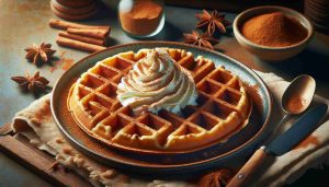 Belgian Waffles with Nutmeg-Spiced Whipped Cream