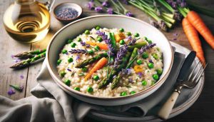 Lavender-Infused White Wine Risotto with Spring Vegetables