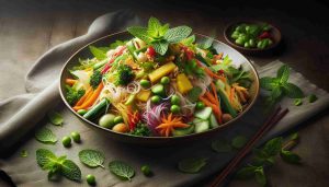 Javanese Vegetable Delight with Vermicelli and Mint