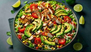 Mexican Chicken Avocado Salad with a Tangy Lime Dressing