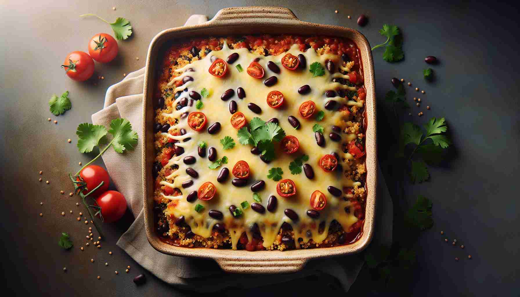 Exquisite Quinoa and Black Bean Enchilada Bake