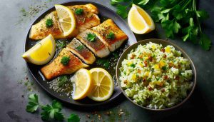 Savory Lemon-Flavored Fish Fillets with Herbed Rice