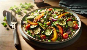 Quinoa and Roasted Vegetable Farro Salad with Fresh Herbs