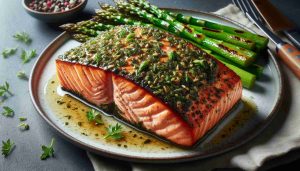 Herb-Crusted Salmon with Asparagus