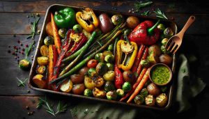 Savory Oven-Roasted Vegetables with a Zesty Herb Dressing