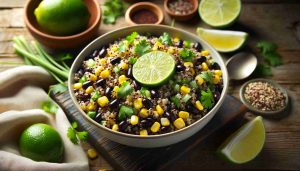 Quinoa Black Bean Corn Salad with Cilantro Lime Dressing