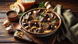 Hearty and Flavorful Mushroom, Olive, and Beef Stew