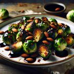 Balsamic Glazed Brussels Sprouts with Almonds