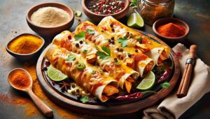 Mexican-Inspired Chicken Enchiladas: A Flavorful Fusion of Spices and Aromatic Ingredients