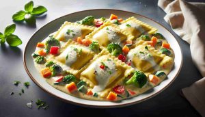 Heavenly Vegetable Ravioli with Creamy Alfredo Sauce