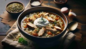 Savory Chicken and Wild Rice Soup with Tangy Yogurt