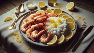 Delicious Relaxing Shrimp and Rice Experience with Lemon Zest