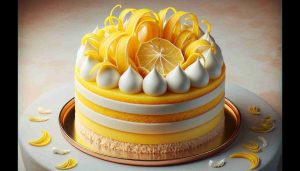 Luxurious Lemon Zebra Cake with Exotic Zest