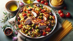 Classic Colorful Chicken and Olive Linguine: A Delightful Italian Favorite