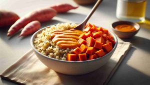 Quinoa and Sweet Potato Bowl with Orange-Ginger Dressing