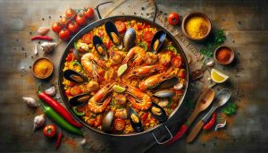 Hearty Spanish Paella: A Rich and Flavorful Seafood and Chicken Delight