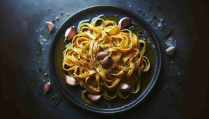 Flavorful Garlicky Fettuccine with Golden Olive Oil and Fresh Herbs