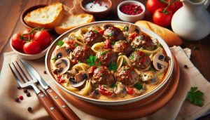 Hearty Italian Meatball Stroganoff: A Fusion of Classic Comfort and Rich Italian Flavors