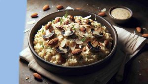 Mushroom and Almond Risotto with Creamy Parmesan Sauce