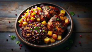 Slow-Cooked Jamaican Jerk Chicken with Wild Rice and a Delightful Pineapple Salsa