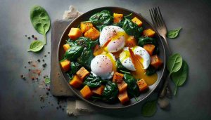 Pumpkin Spinach Hash with Poached Eggs