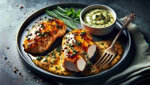 Chicken Dijon Tenderloins with Tangy Herb Dressing