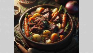 Slow-Cooked Tuscan Beef Stew with Root Vegetables and Herbs