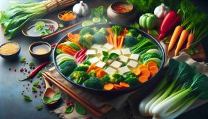 Heavenly Vietnamese Vegetarian Hotpot: A Delightful Medley of Vegetables and Tofu in a Fragrant Broth