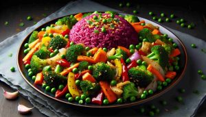 Lively Vegetable Stir-Fry with Vibrant Rice