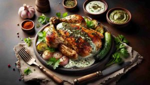 Za’atar Roasted Chicken with Herbed Tahini Sauce