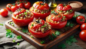 Baked Stuffed Tomatoes with Quinoa and Herbs