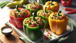 Stuffed Bell Peppers with Savory Turkey Filling