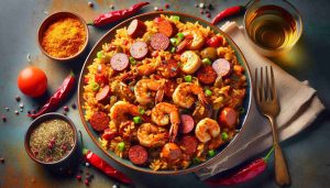 Jambalaya: A Flavorful Creole Rice Dish Combining Spicy Sausage, Juicy Chicken, and Succulent Shrimp