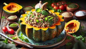 Exquisite Quinoa Stuffed Squash with Aromatic Herbs and Spices