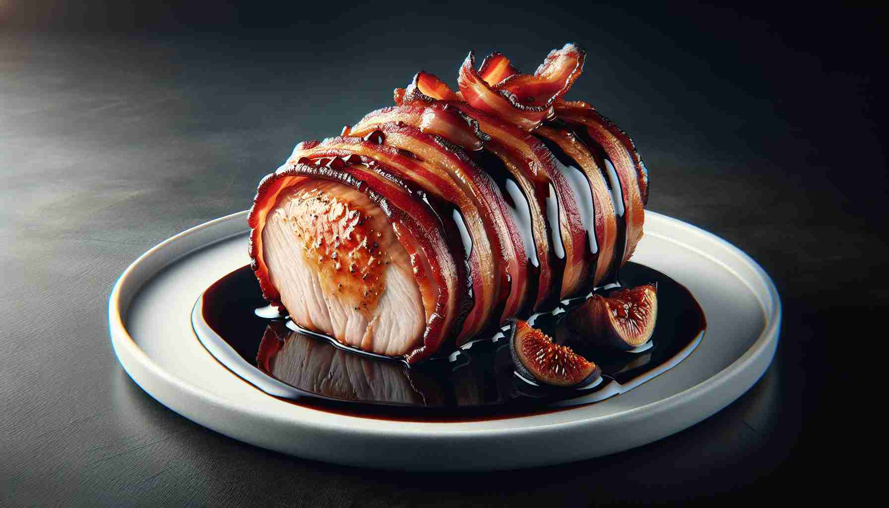 Bacon-Wrapped Pork Fillet with a Fig Glaze