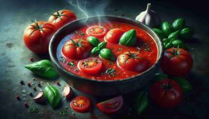 Hearty Italian Tomato Soup with Basil and Garlic