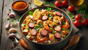 Jambalaya: A Delightful Southern Creole Rice Dish with Chicken, Sausage, and Shrimp