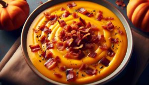 Velvety Creamy Pumpkin Soup with Crispy Pancetta