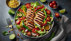 Succulent Grilled Southwest Chicken Salad with Tangy Lime Dressing