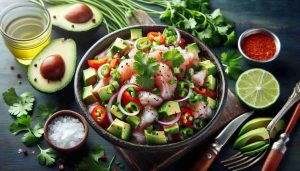 Mexican Ceviche Delight with Avocado and Cilantro