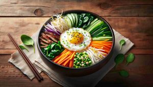 Bibimbap: A Vibrant Korean Rice Bowl with Vegetables, Eggs, and Beef