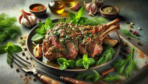 Impressive Mediterranean Delight: Marinated Lamb with Mint & Dill