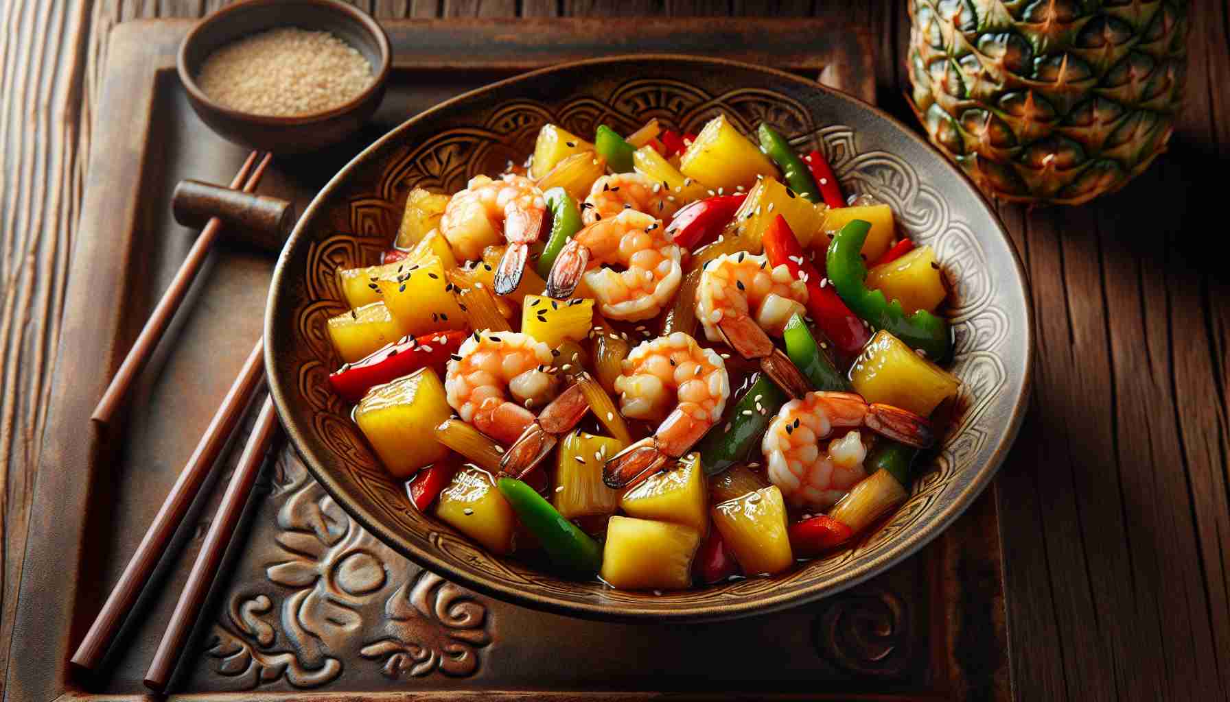 Sweet and Tangy Pineapple Shrimp Stir-Fry