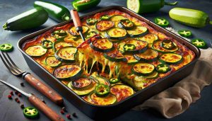 Extra Jazzy Zucchini and Jalapeño Bake