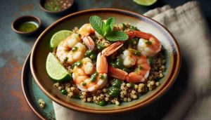 Quinoa and Shrimp Medley with Mint-Lime Vinaigrette