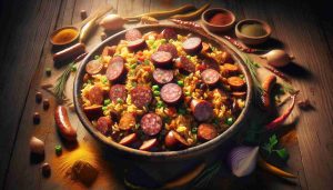 Jambalaya: A Hearty Creole Delight of Spiced Rice, Sausages, and Creole Aromatics