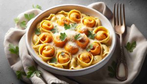 Hearty Pumpkin Tortellini in Creamy Parmesan Sauce