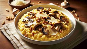 Parmesan Risotto with Mushroom Medley and Roasted Pine Nuts