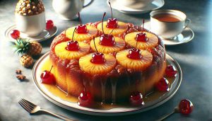 Deliciously Warm Upside-Down Pineapple Cake: A Sweetly Refreshing Retro Delight