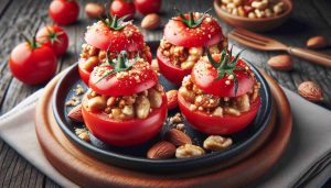 Savory Nut-Stuffed Tomato Delights: A Fusion of Flavors in a Juicy Package